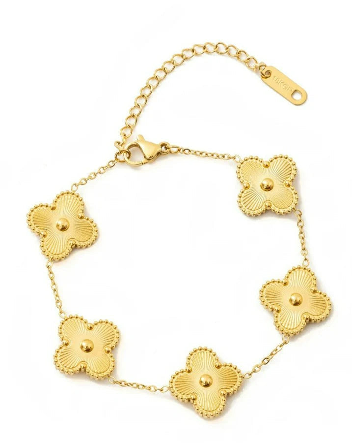 Salty Golden Luck Leaflet Bracelet