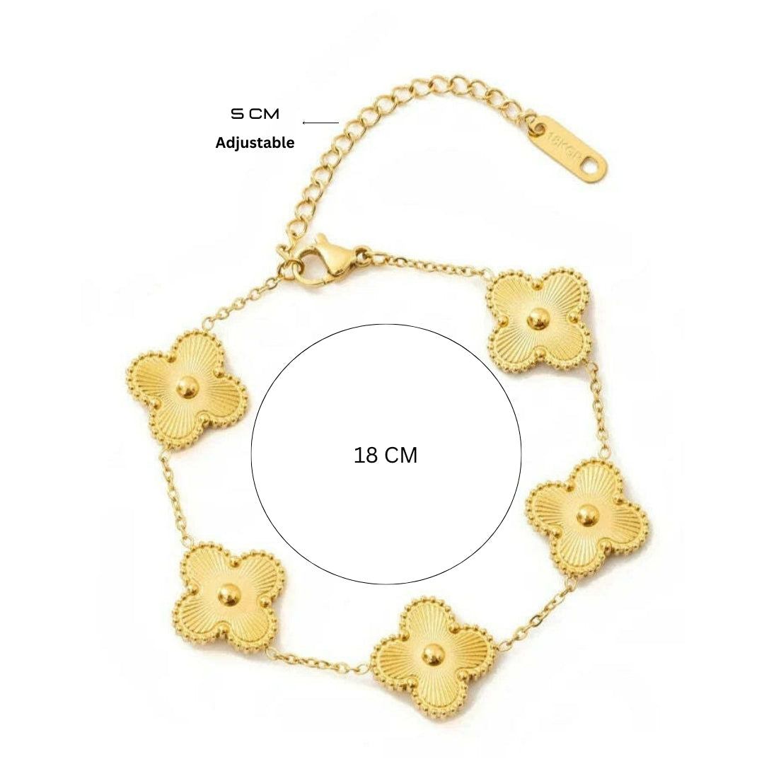 Salty Golden Luck Leaflet Bracelet
