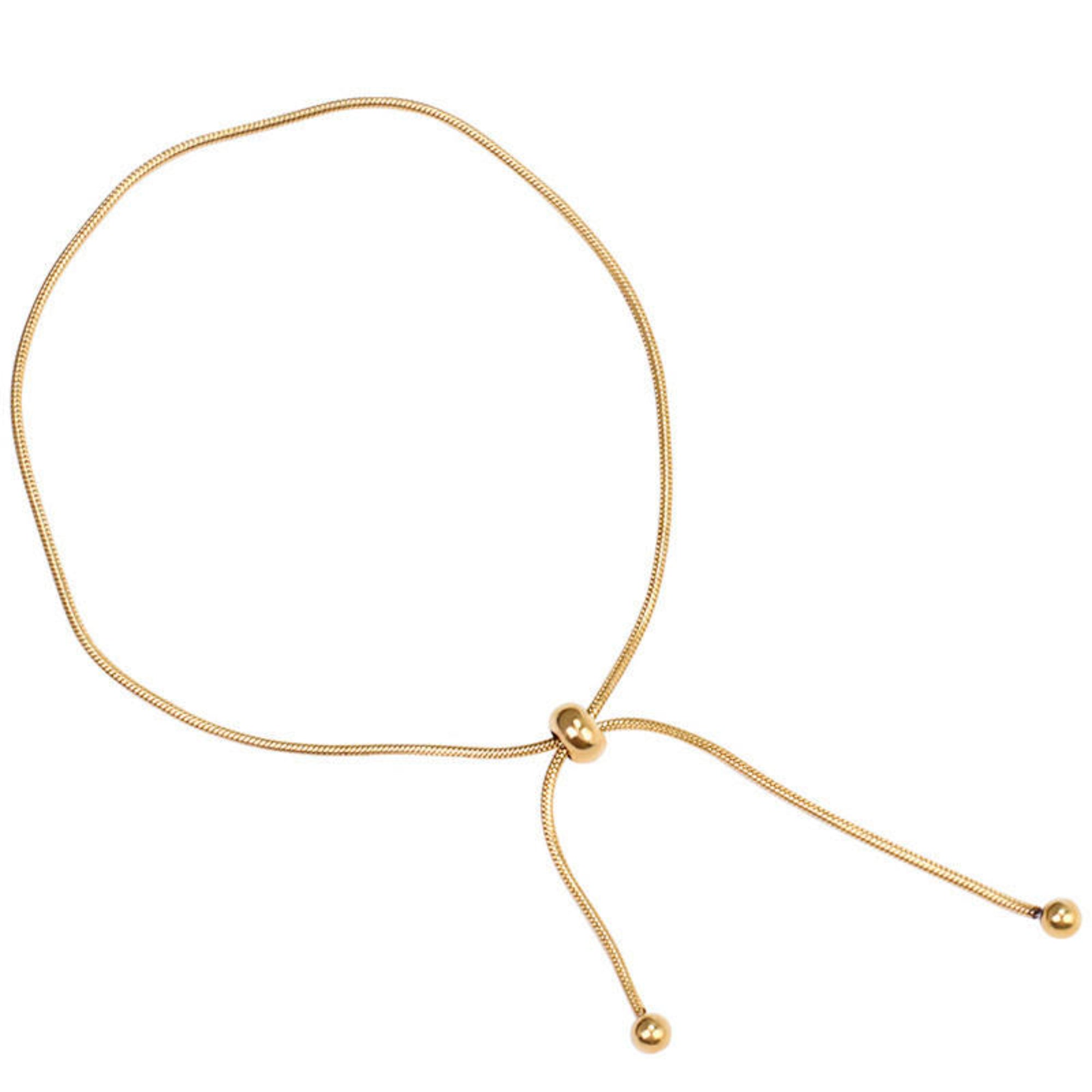 Salty Solitude Gold Slider Bracelet