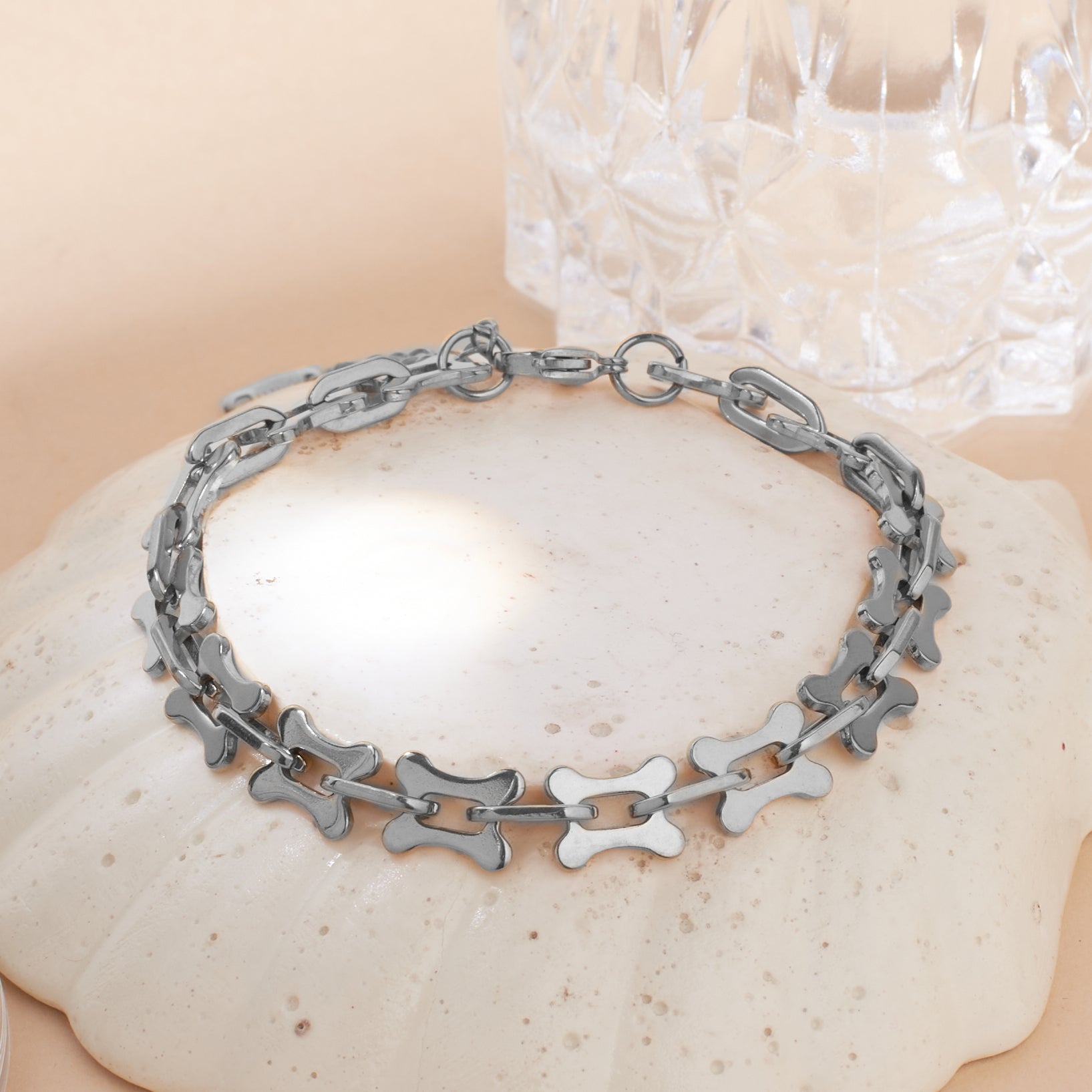 Salty Dainty Chain Silver Bracelet