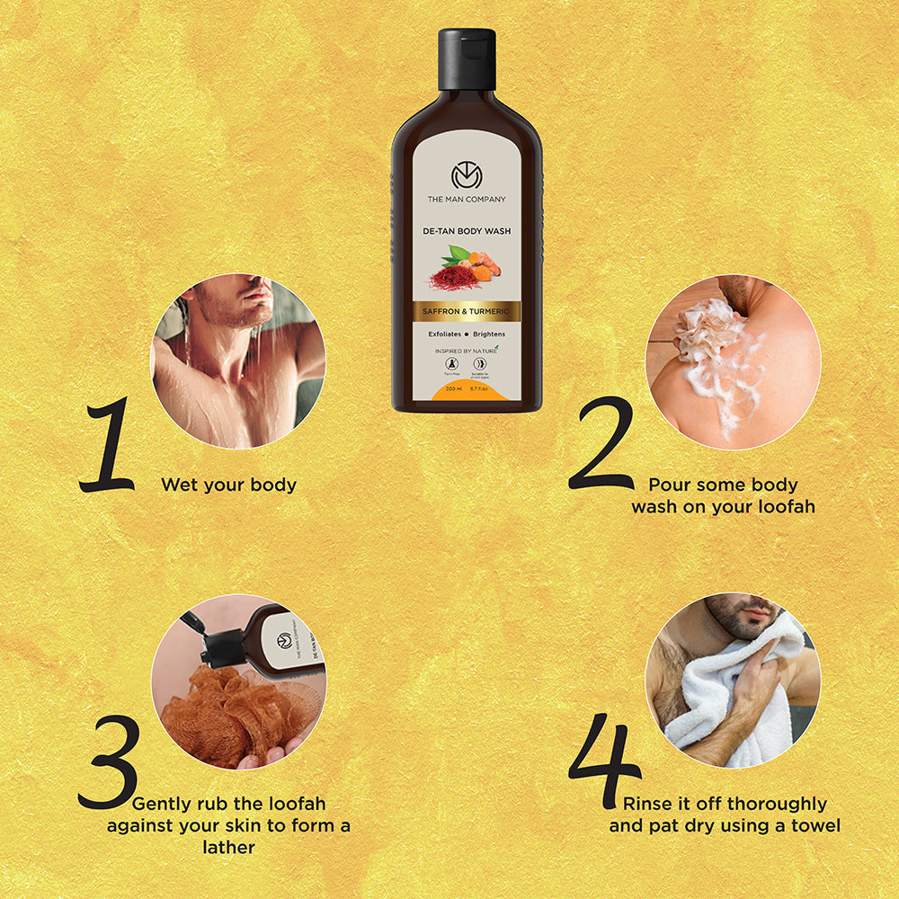 The Man Company De-Tan Saffron & Turmeric Body Wash - 200ml