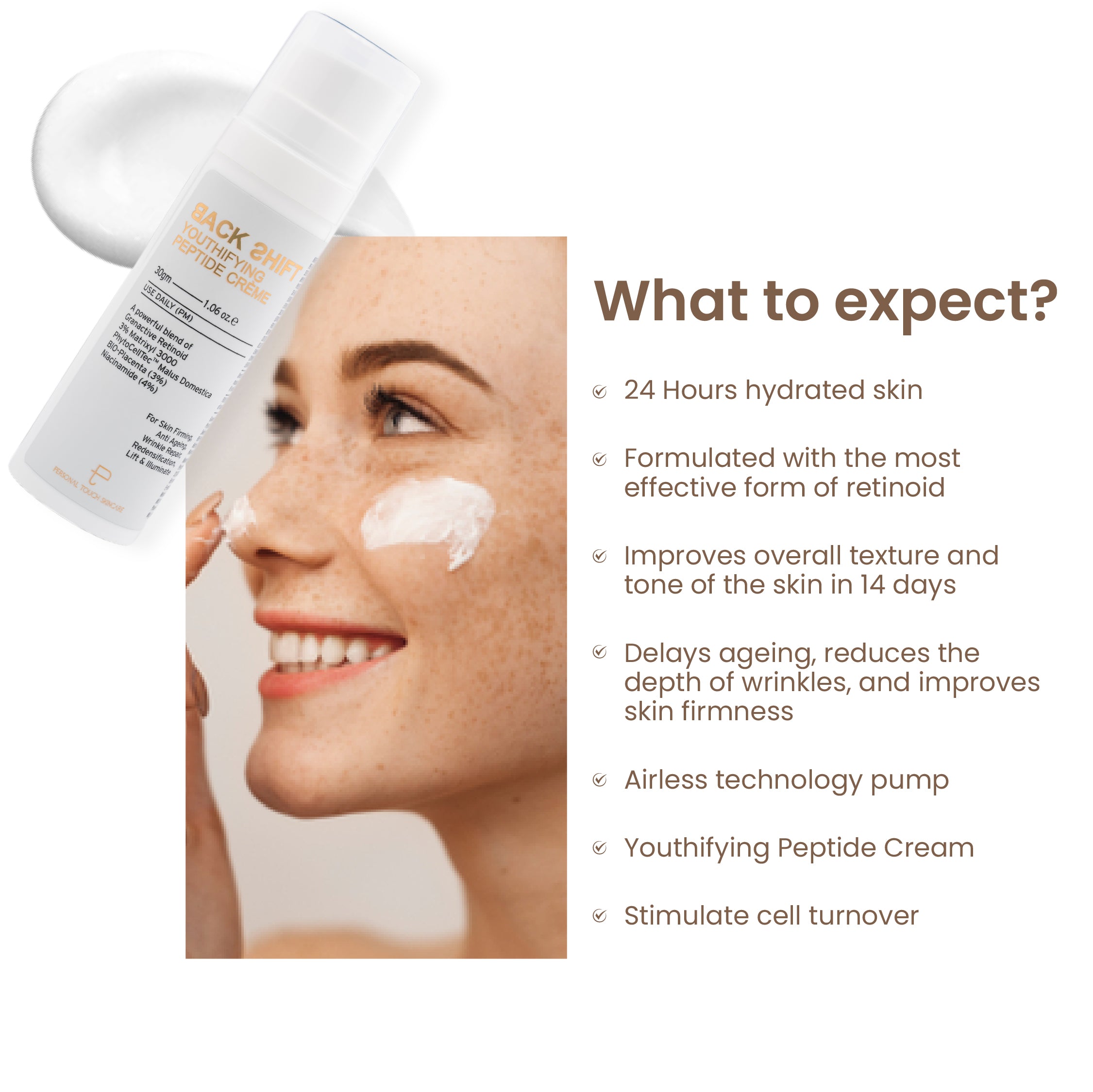 Personal Touch Backshift Anti Ageing Peptide Cream 30g