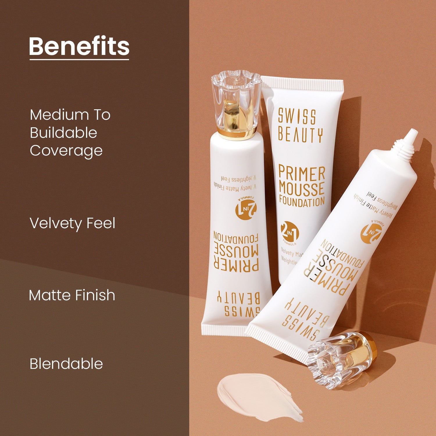 Swiss Beauty Primer Mousse Foundation