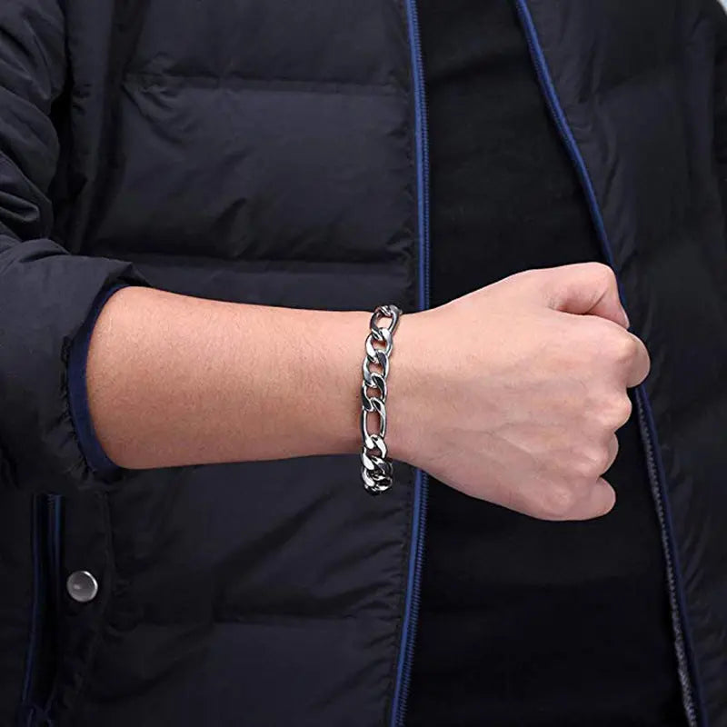 Salty Biker Silver Bracelet