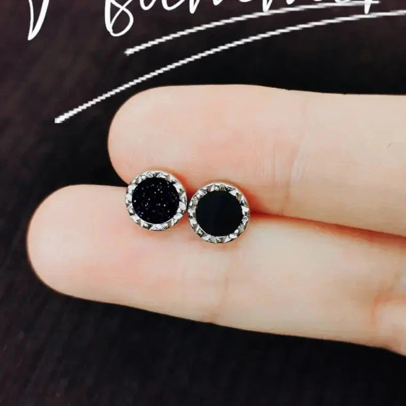Salty Black Beaten Studs