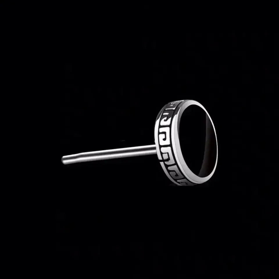 Salty Black Simple Studs