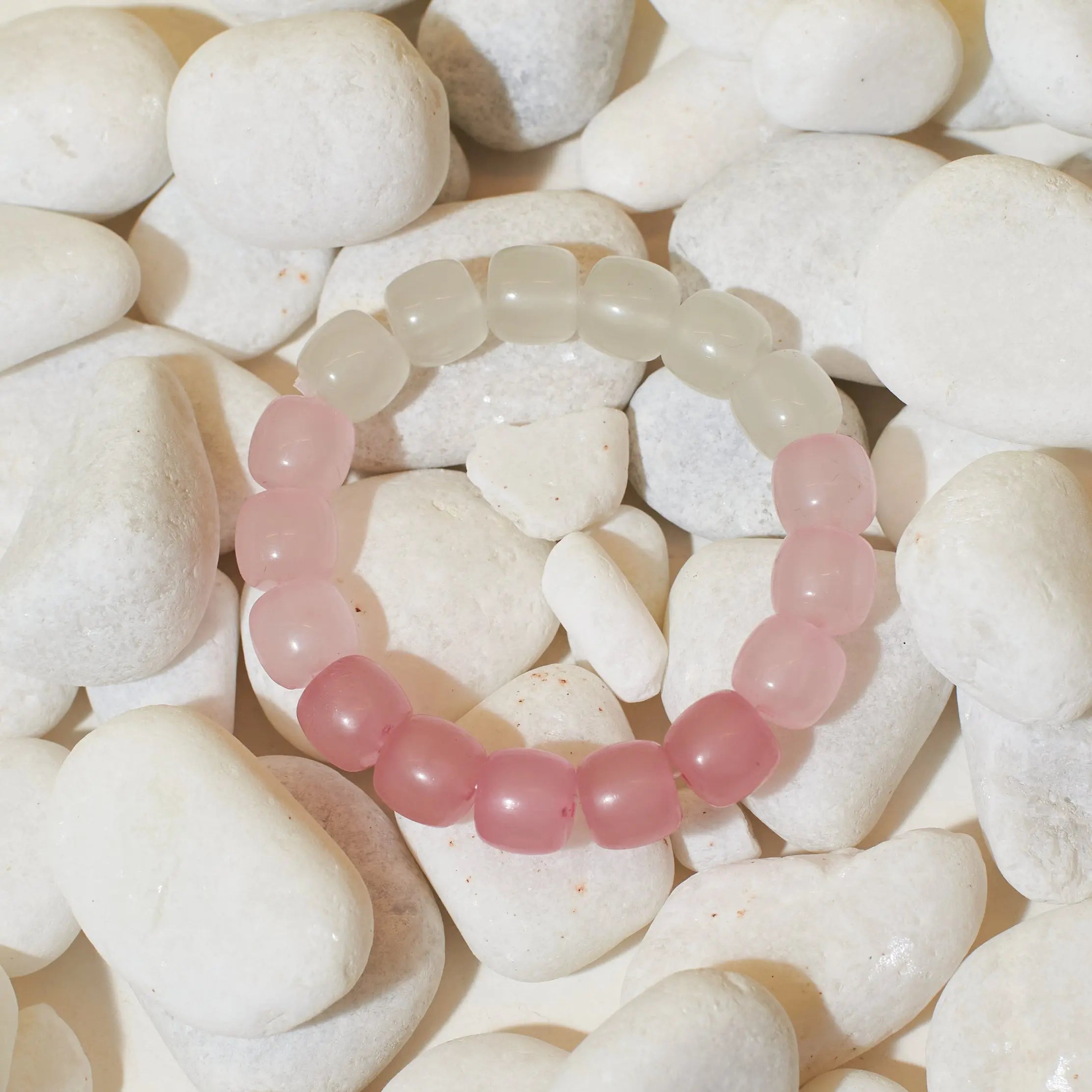 Salty Blushing Blossom Beaded Band