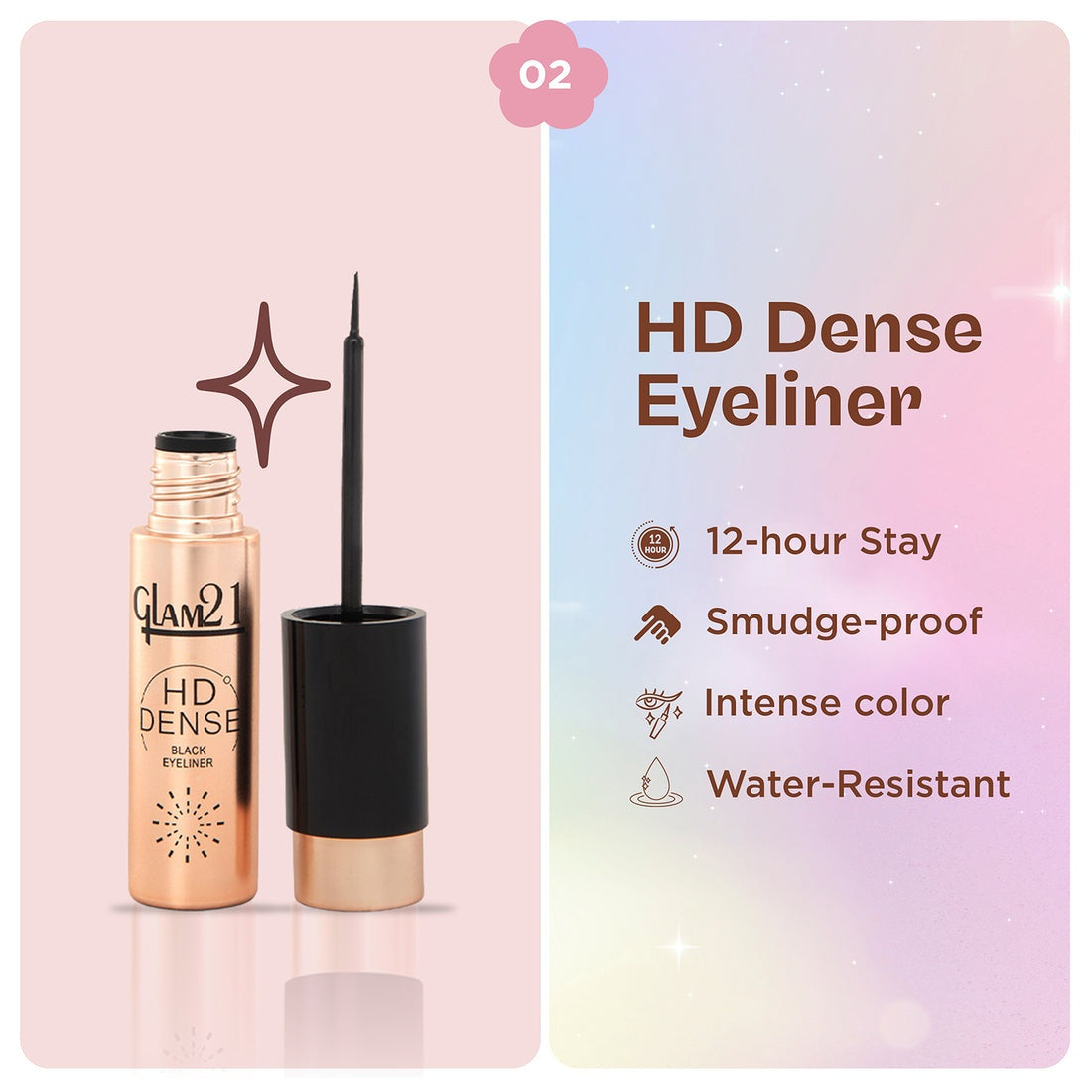 Glam21 Eye Makeup Trio (Mascara + Eyeliner + Kajal)