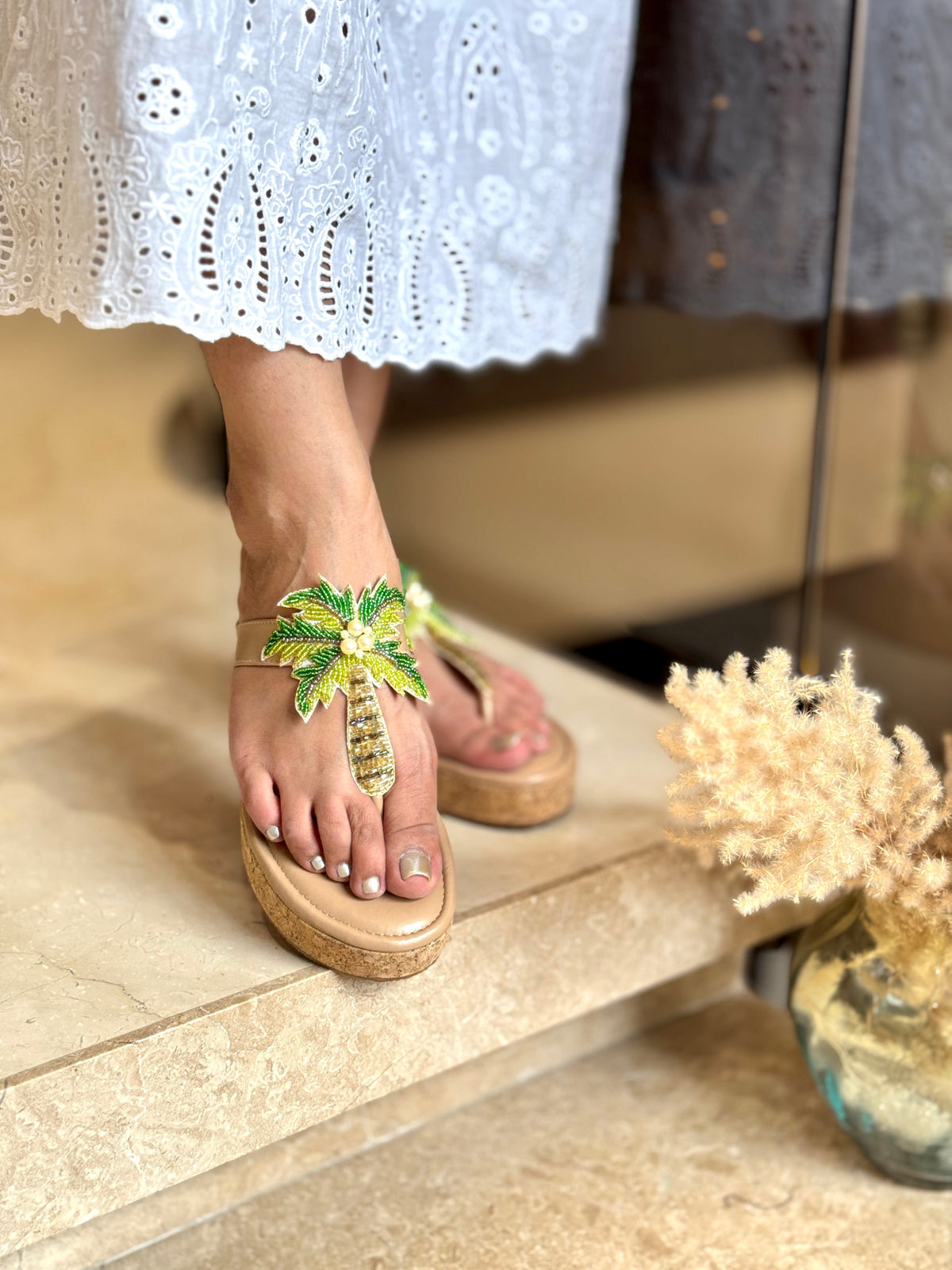 Sandal Stories Tropical Tree Wedges - 2 Inches