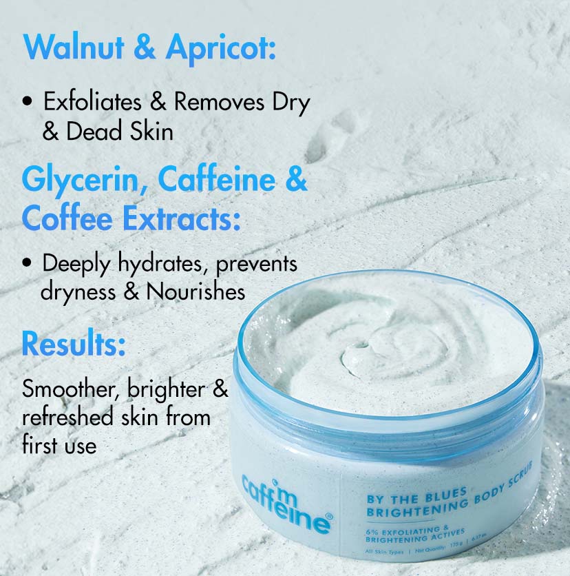 mCaffeine By The Blues Brightening Body Scrub - 175gm