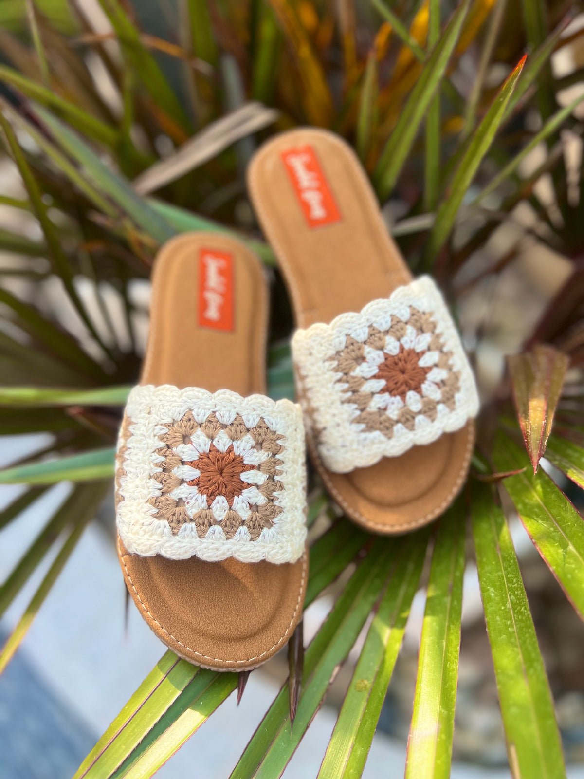 Sandal Stories Noor Crochet Comfort Flats - Sand Beige
