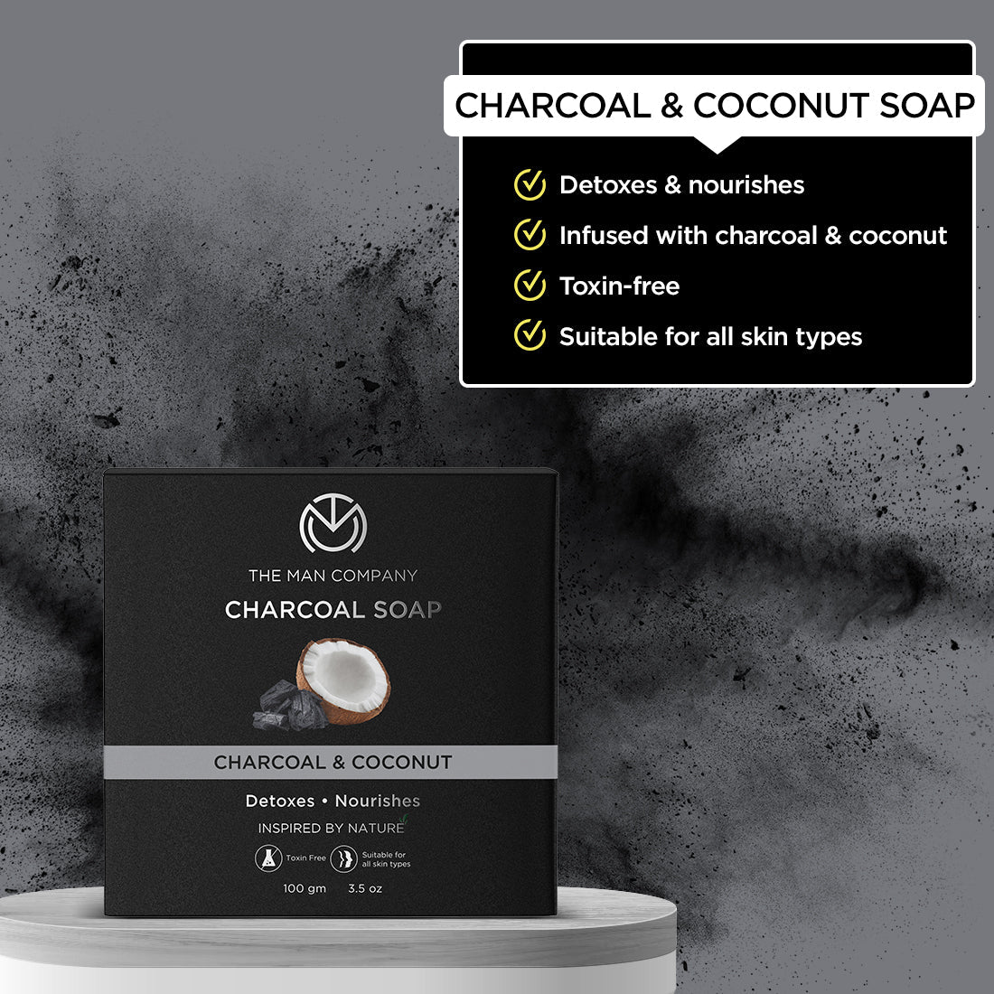 The Man Company Charcoal Soap - 100g