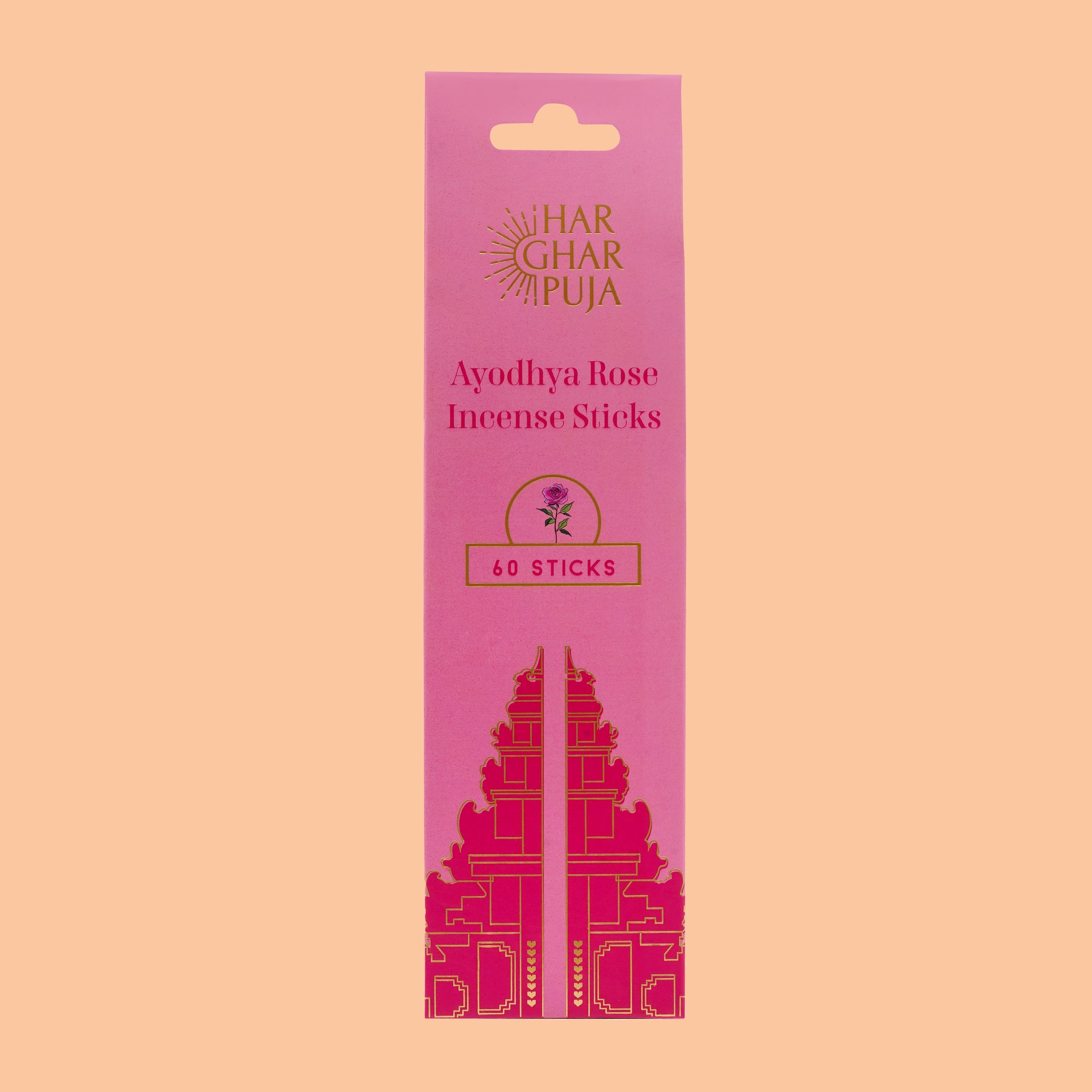 Har Ghar Puja Ayodhya Rose Incense Sticks (Set of 3)