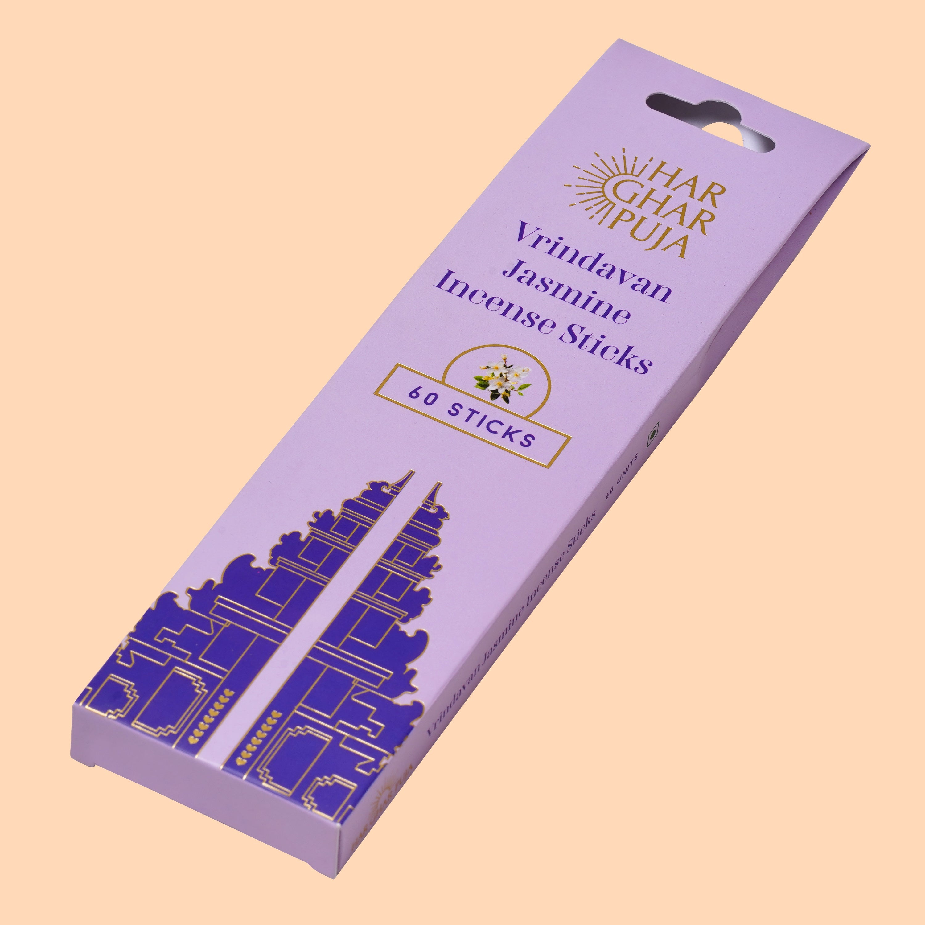 Har Ghar Puja Vrindavan Jasmine Incense Stick (Set of 4)