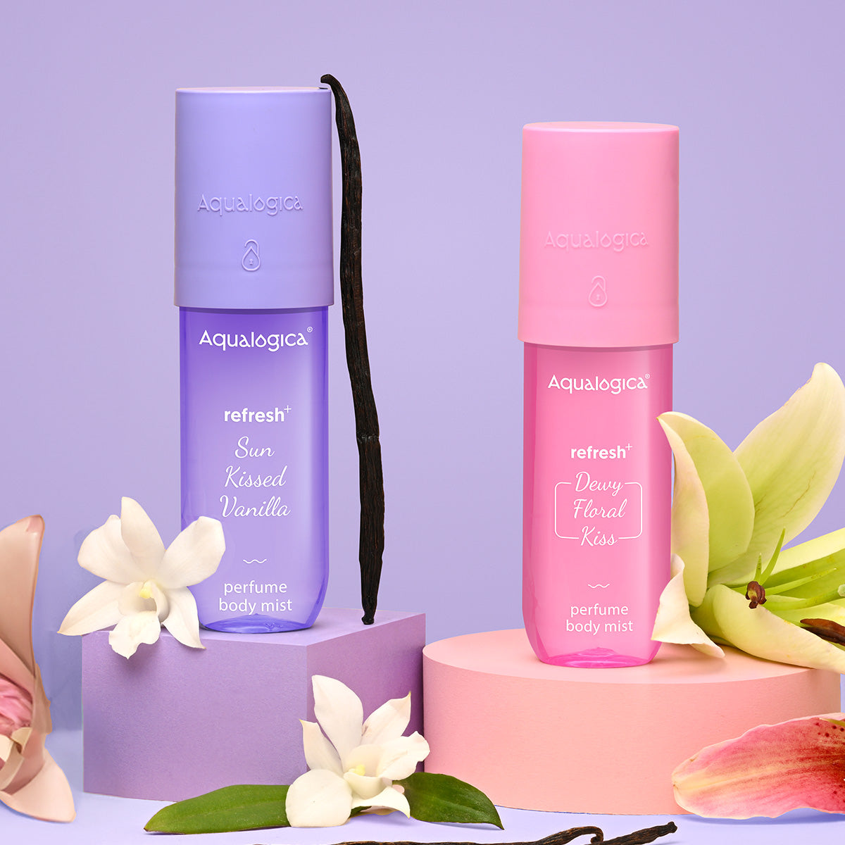 Aqualogica Refresh+ Vanilla & Floral Body Mist Duo - 150ml
