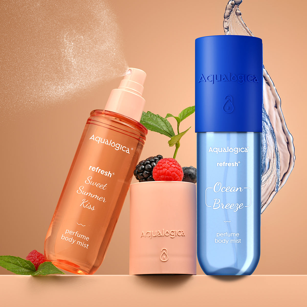 Aqualogica Refresh+ Sea Breeze & Sweet Berry Body Mist Duo