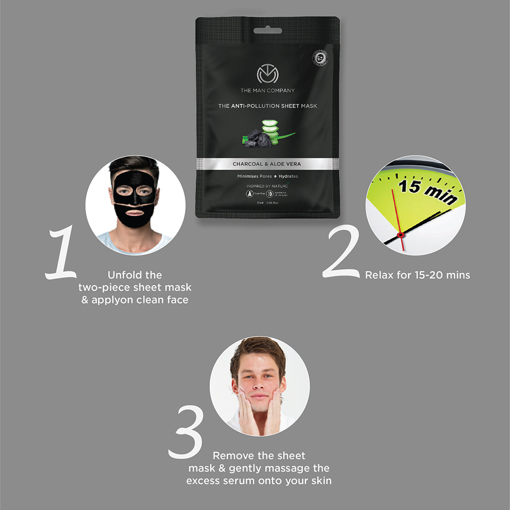 The Man Company Anti-Pollution Sheet Mask - Pack of 2