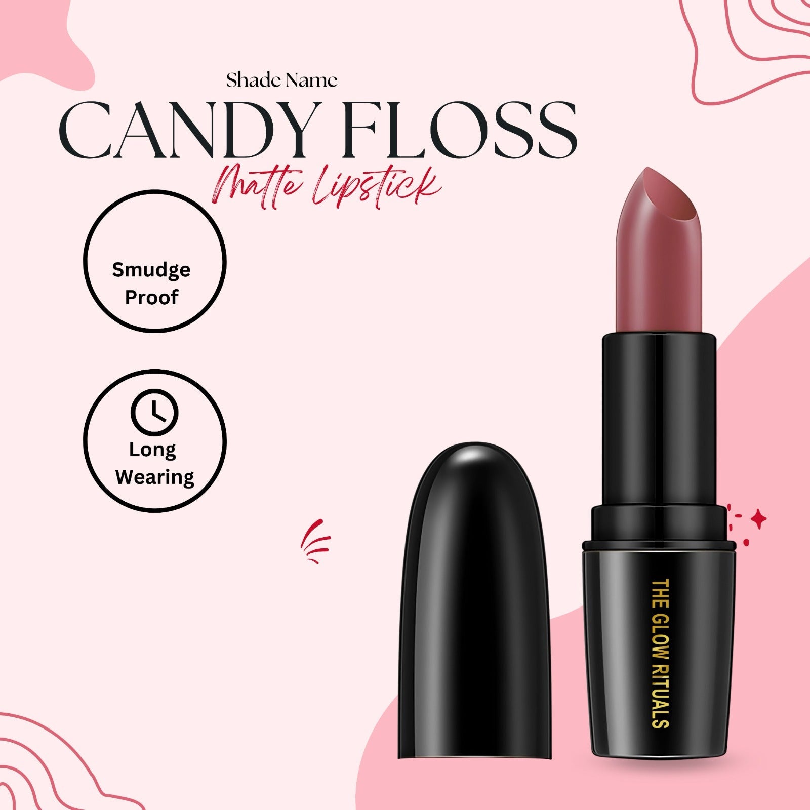 The glow rituals Candy Floss Lipsticks - 4g