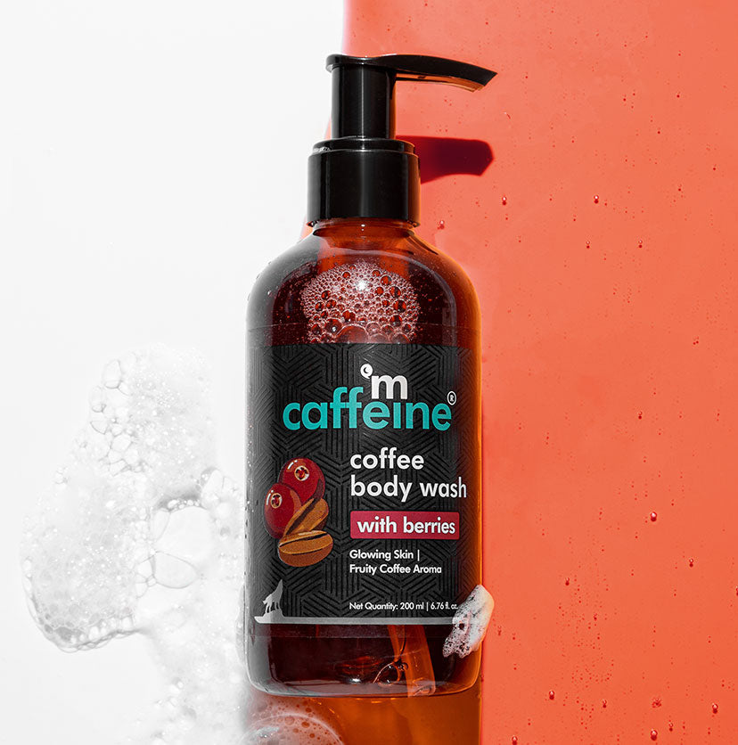 mCaffeine Coffee Body Wash With Berries For Energizing & De-Tan - 200ml