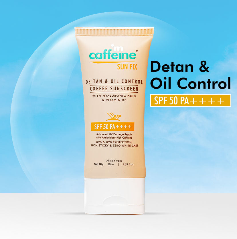 mCaffeine Detan & Oil Control Coffee Sunscreen Spf 50 Pa++++ 50ml