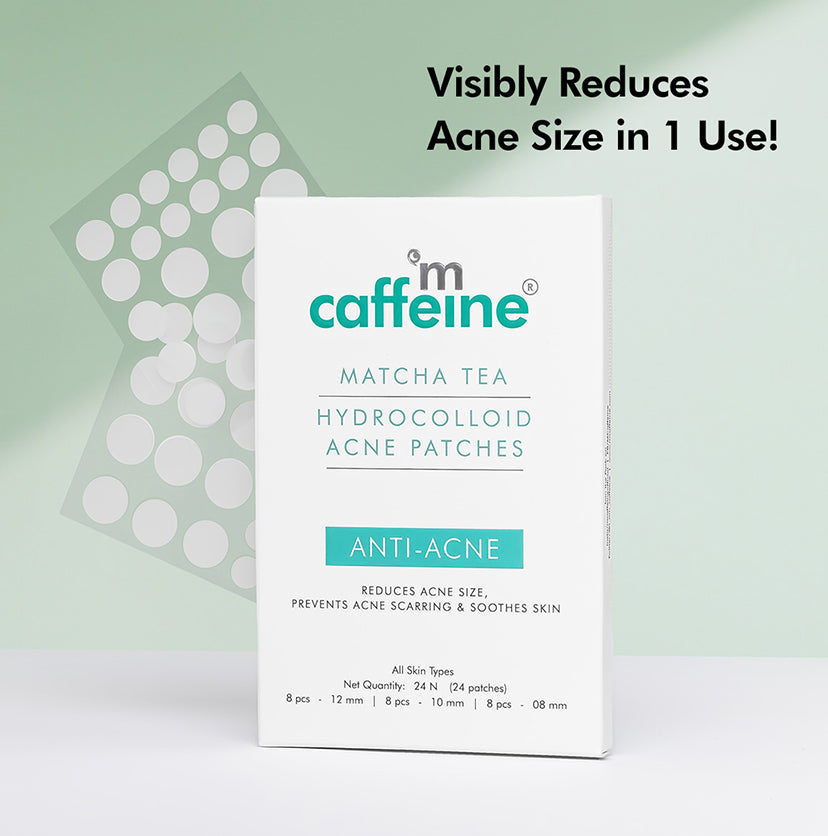 mCaffeine Matcha Tea Hydrocolloid Acne Patches With 0.5% Salicylic Acid (24N)