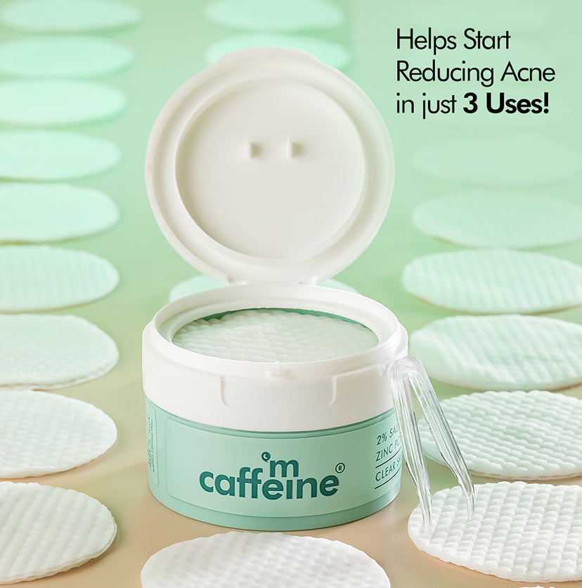 mCaffeine 2% Salicylic Acid Serum Clear Skin Acne Pads With Matcha Tea - 40 N