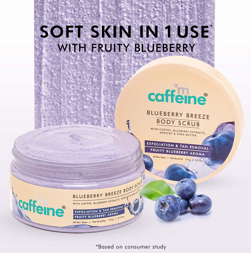 mCaffeine Blueberry Breeze Body Scrub - 175g