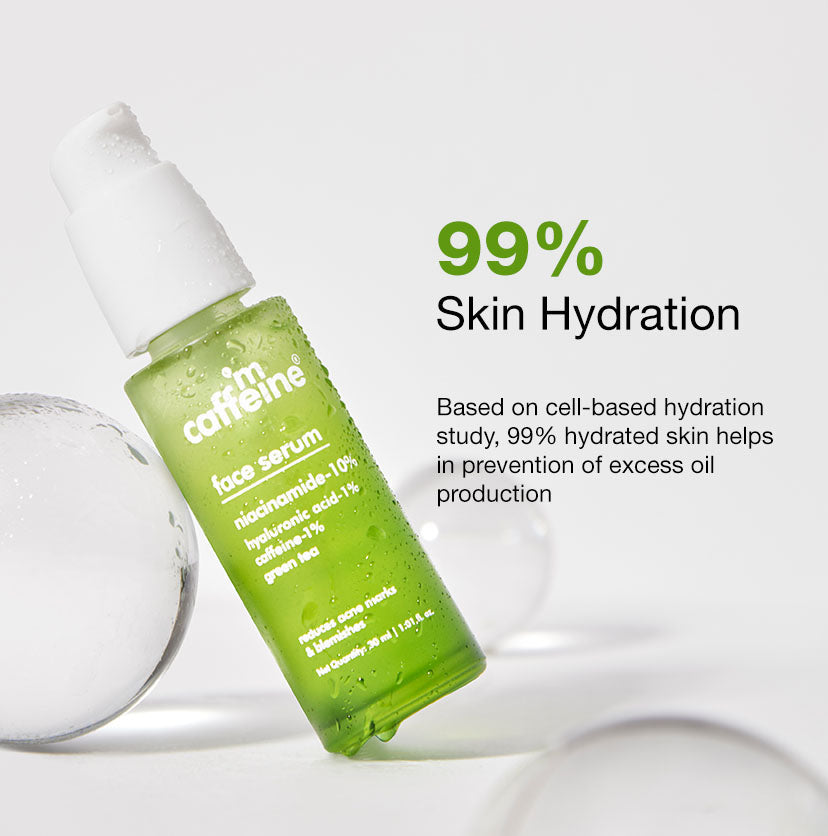 mCaffeine Green Tea & 10% Niacinamide Face Serum - 30ml