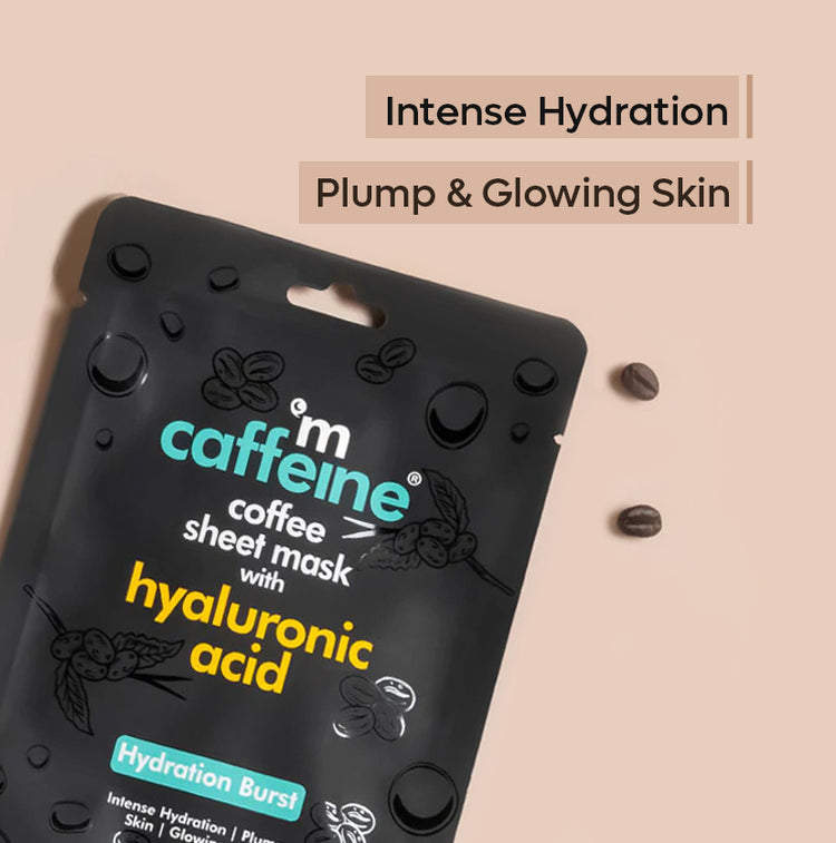 Hyaluronic Acid Coffee Sheet Mask for Hydration Burst - 20g