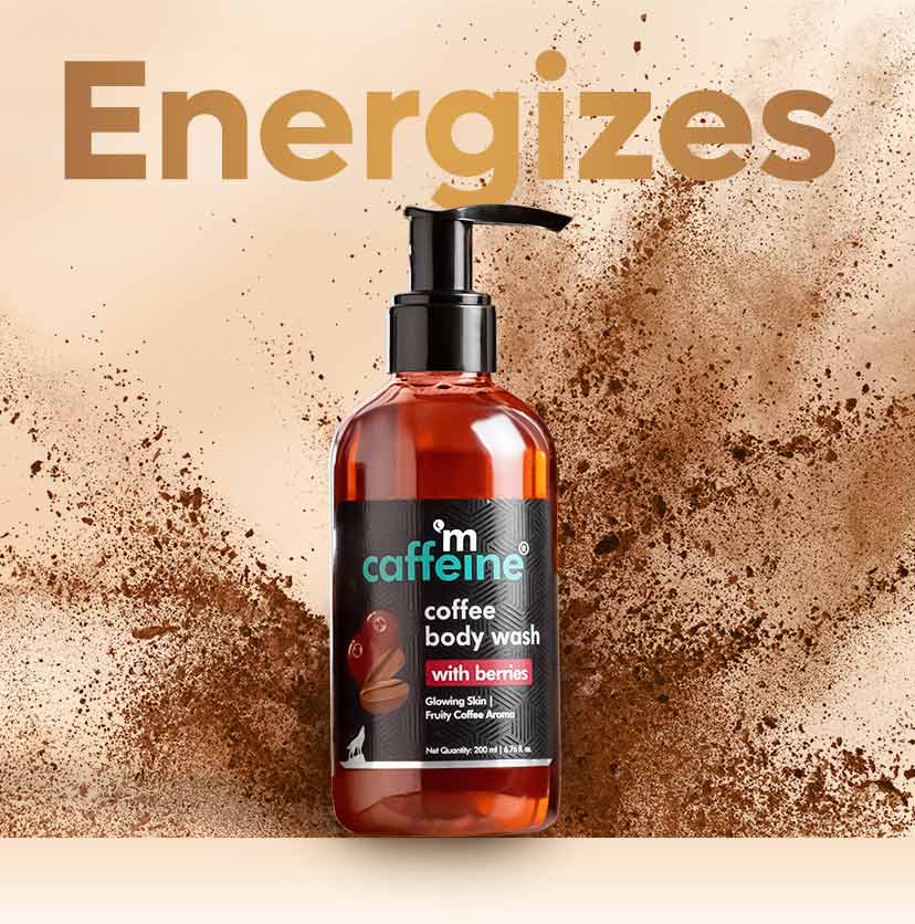 mCaffeine Coffee Body Wash With Berries For Energizing & De-Tan - 200ml