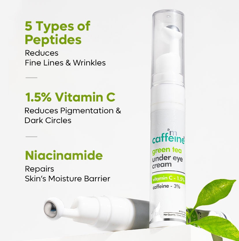 mCaffeine Green Tea Under Eye Cream With 3% Caffeine - 15ml