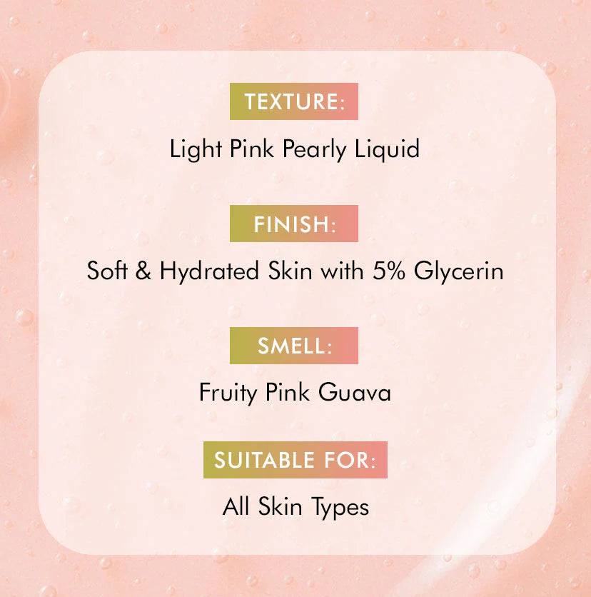 mCaffeine Guava Tini De-Tan Body Wash - 300ml