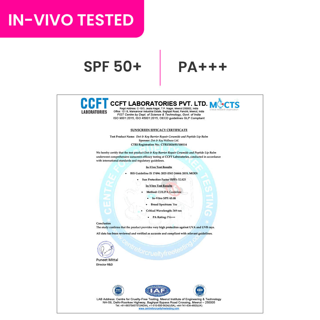 Dot & Key Ceramide & Peptide Lip Balm SPF 50