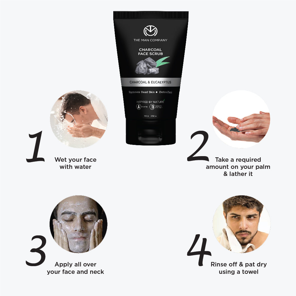 The Man Company Charcoal Face Scrub - 100g