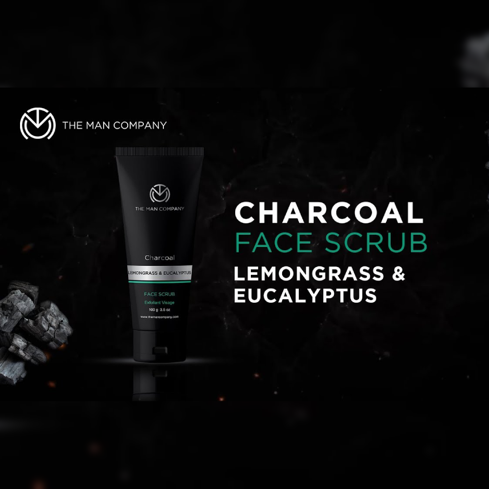 The Man Company Charcoal Face Scrub - 100g