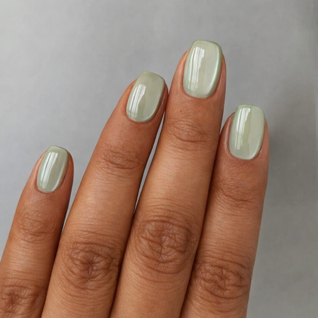 Gush Beauty Pistachio Glaze - Medium Square Press On Nails