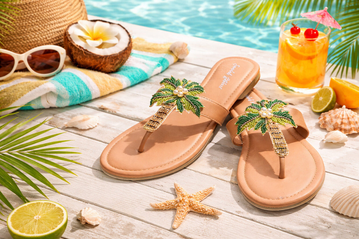 Sandal Stories Palm Tree Paradise Flats