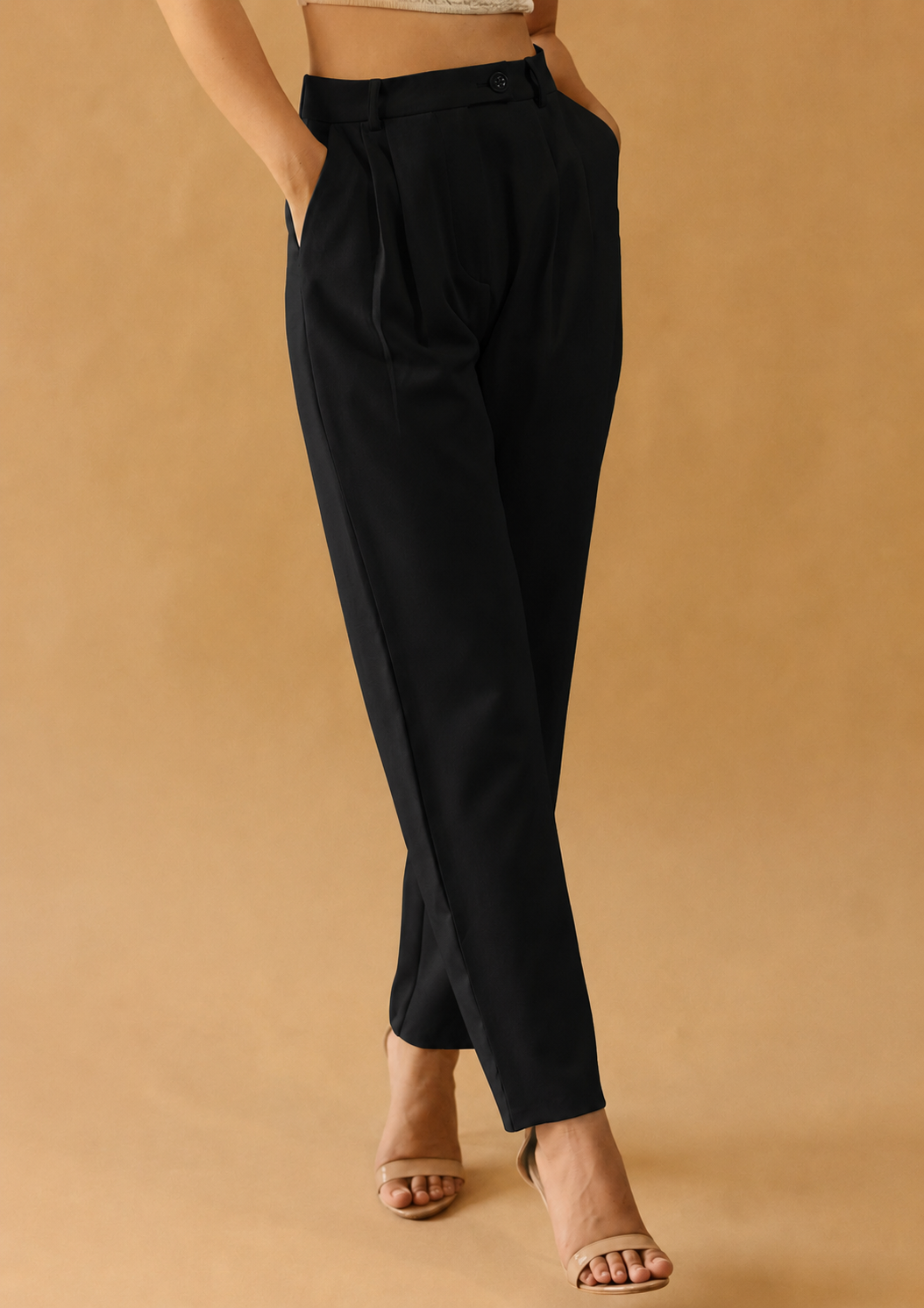 Studio OJS Black Narrow Trousers