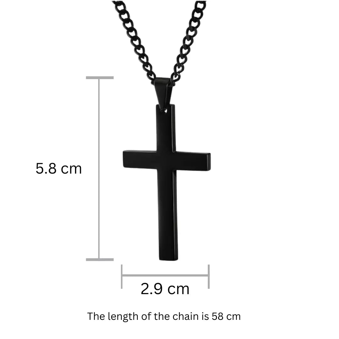 Salty Christ'S Crucifix Black Chain