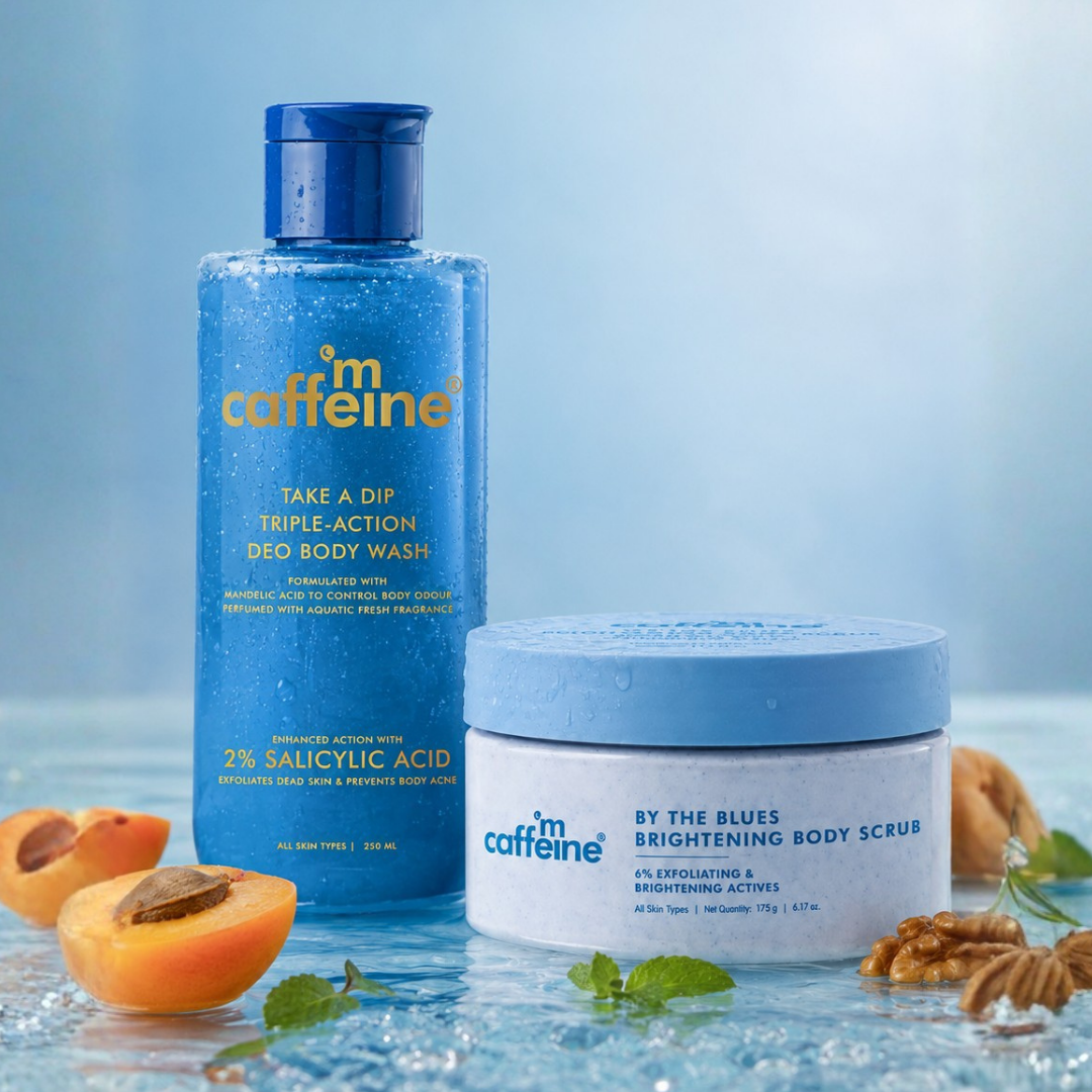 mCaffeine Perfume Body Wash + Brightening Body Scrub (combo)