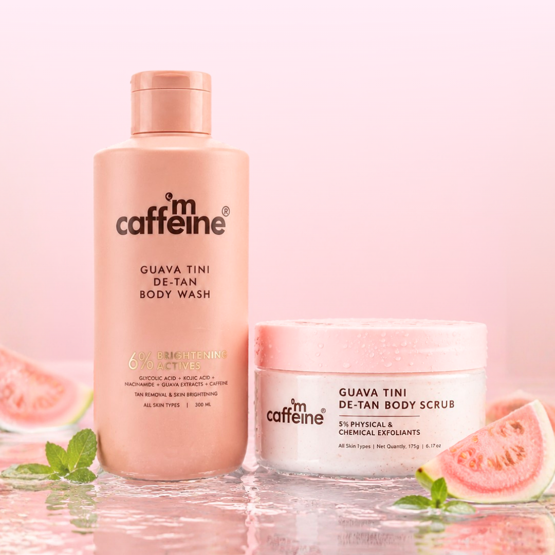 mCaffeine De-Tan Body Wash + De-Tan Body Scrub (combo)