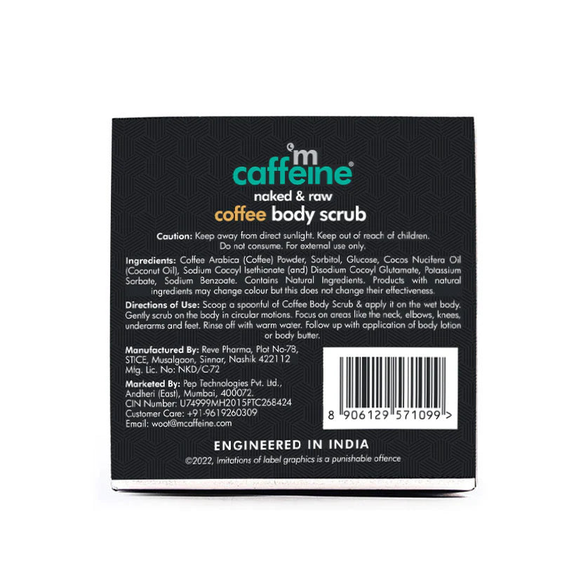 mCaffeine Coffee Body Scrub With Coconut - 55g