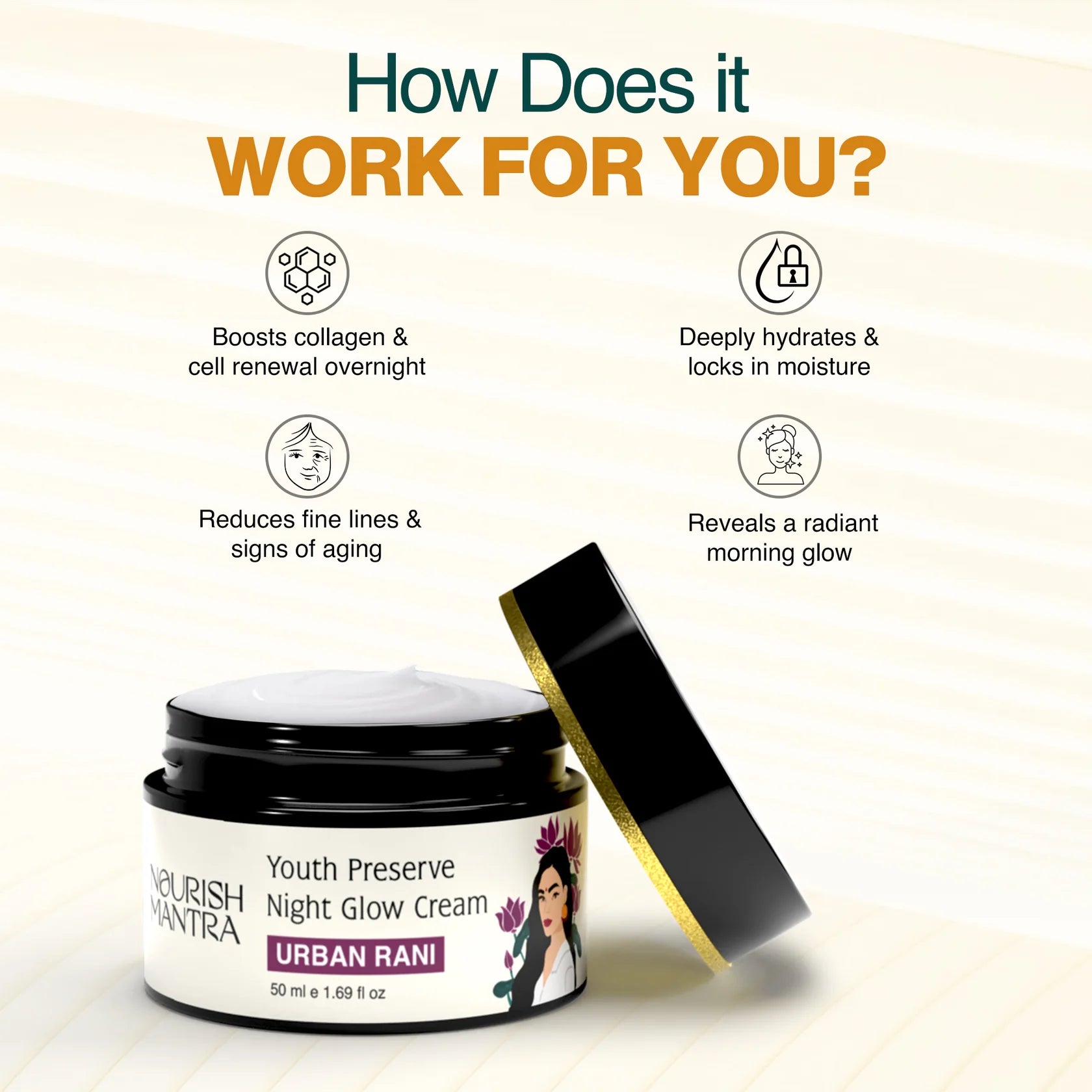 Nourish Mantra Youth Preserve Night Glow Cream Urban Rani