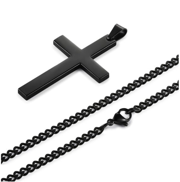 Salty Christ'S Crucifix Black Chain