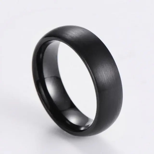 Salty Curved Black Nugget Ring