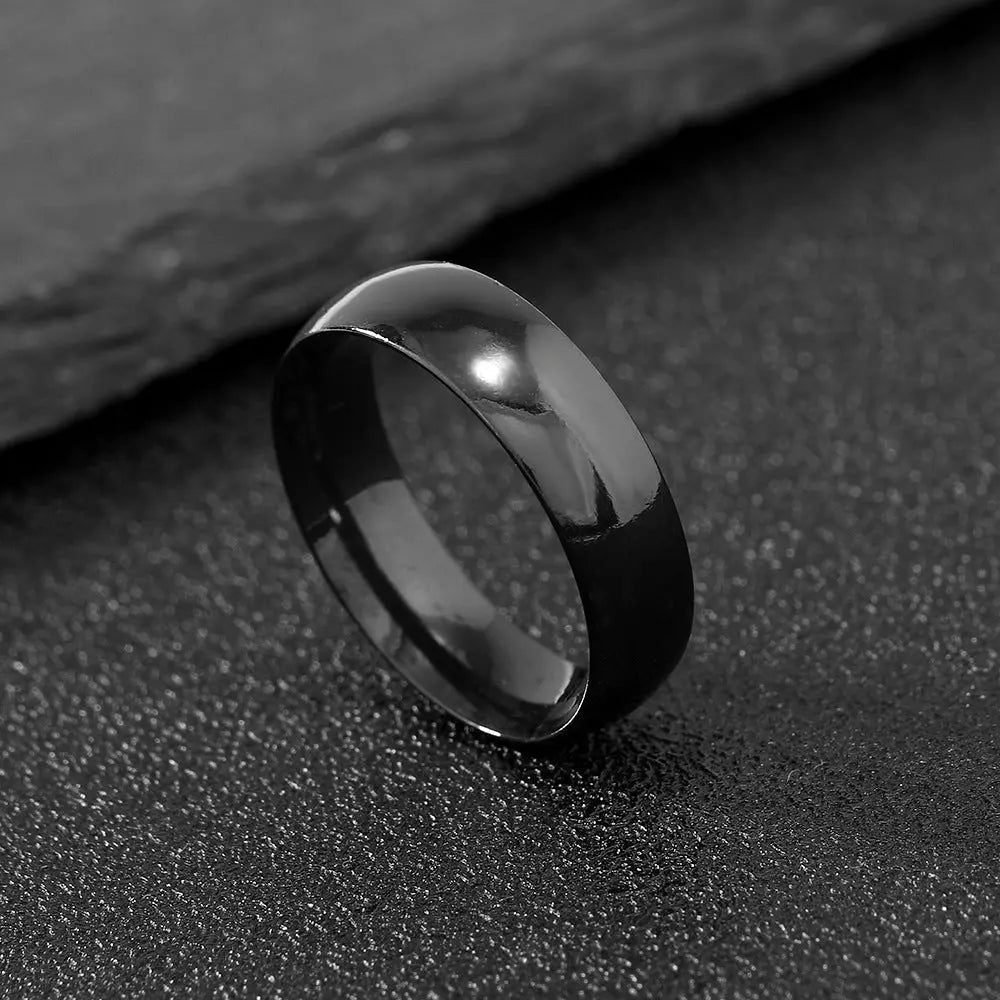 Salty Curved Black Nugget Ring