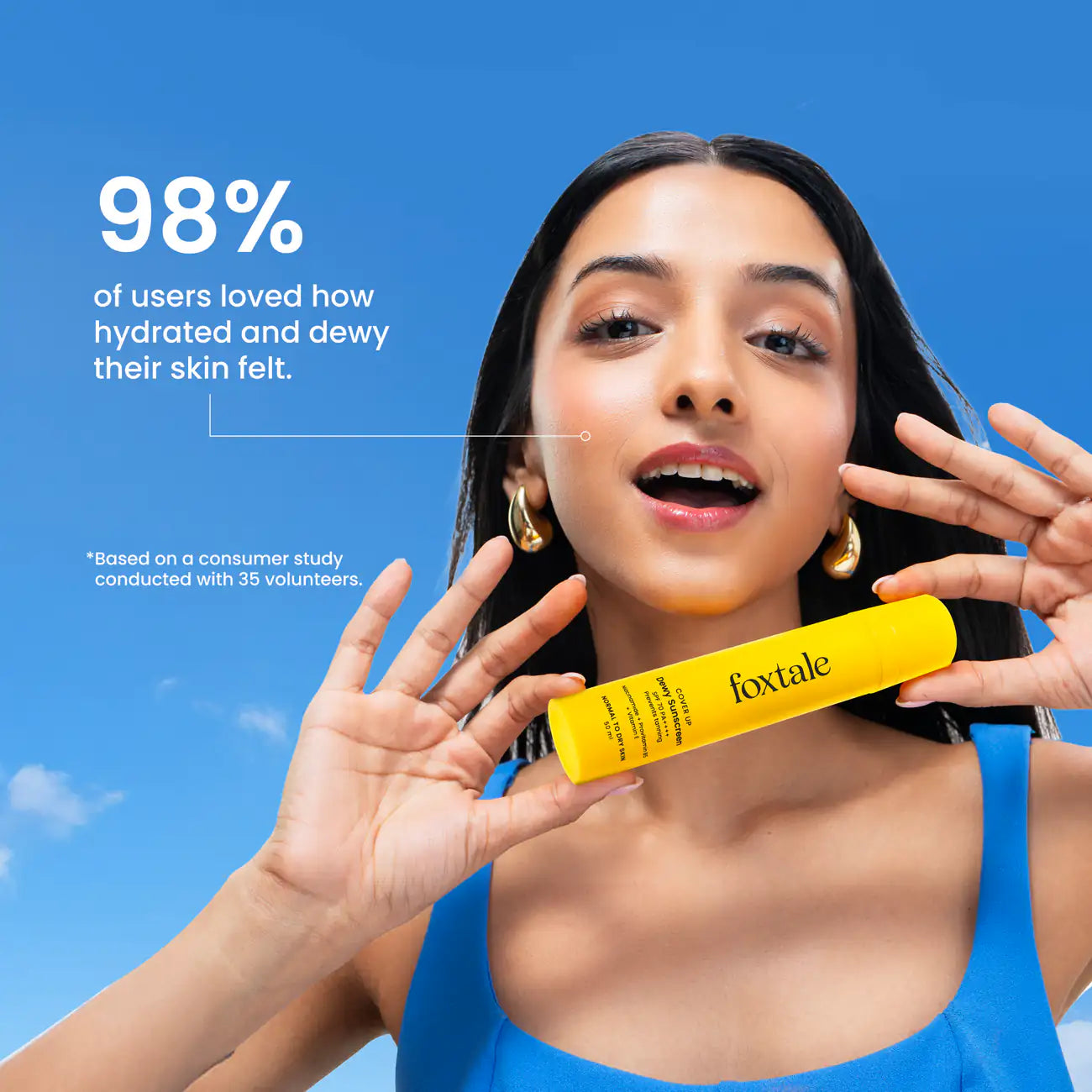 Foxtale SPF 70 Dewy Finish Sunscreen for Dry Skin
