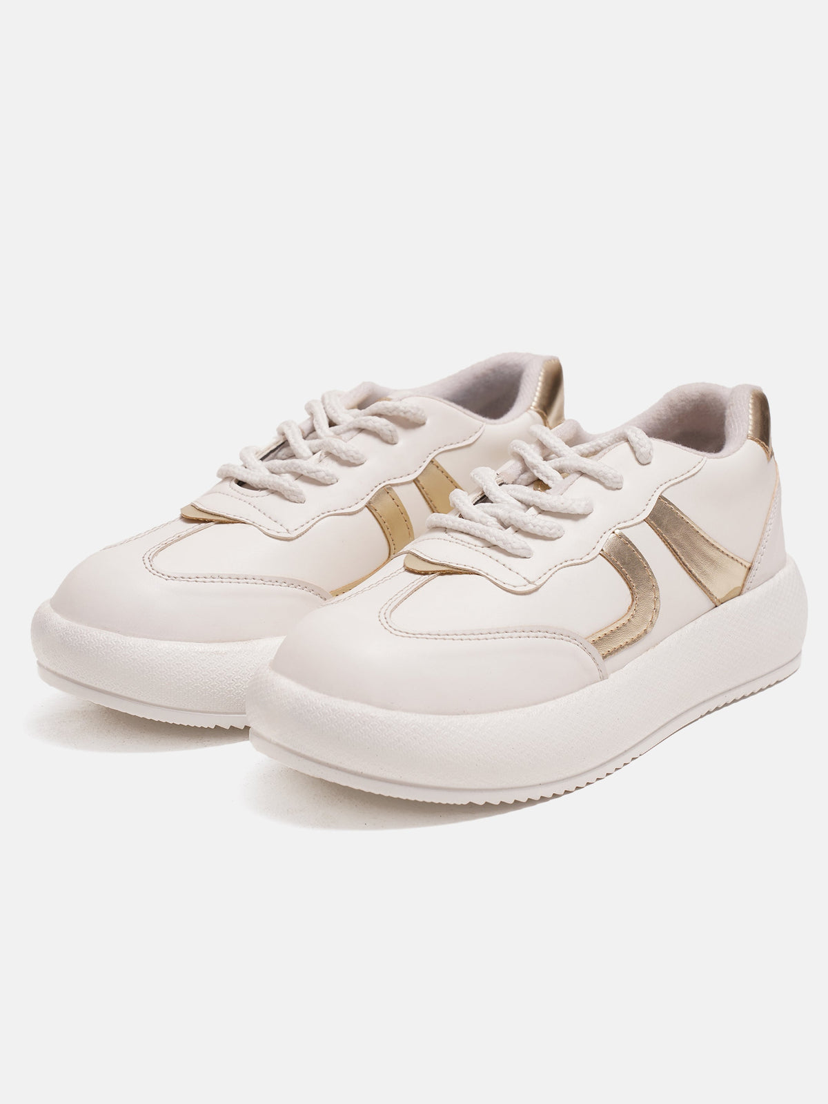 JM Looks Casual Panel Detail Lace-Up Sneakers