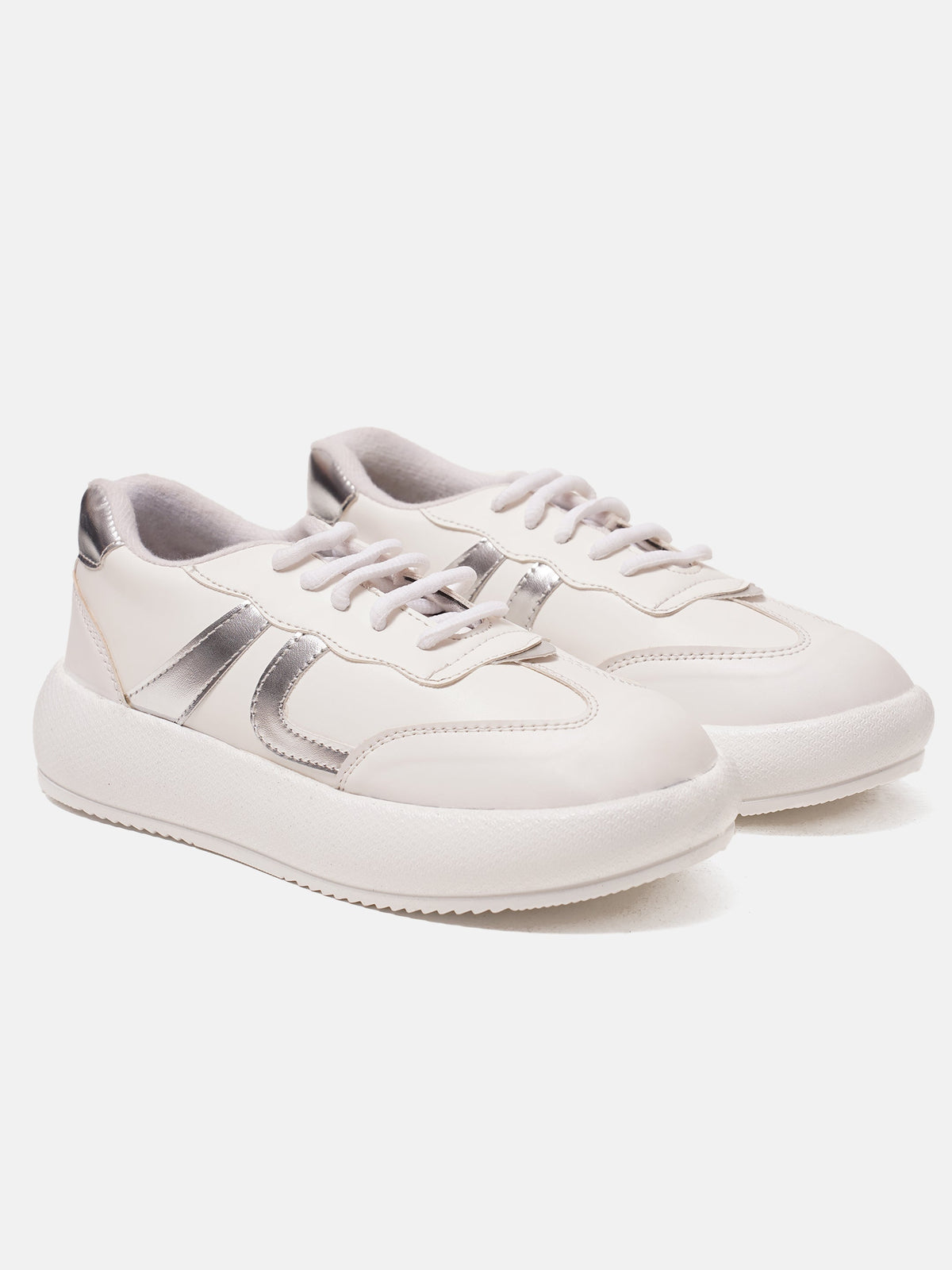JM Looks Casual Panel Detail Lace-Up Sneakers