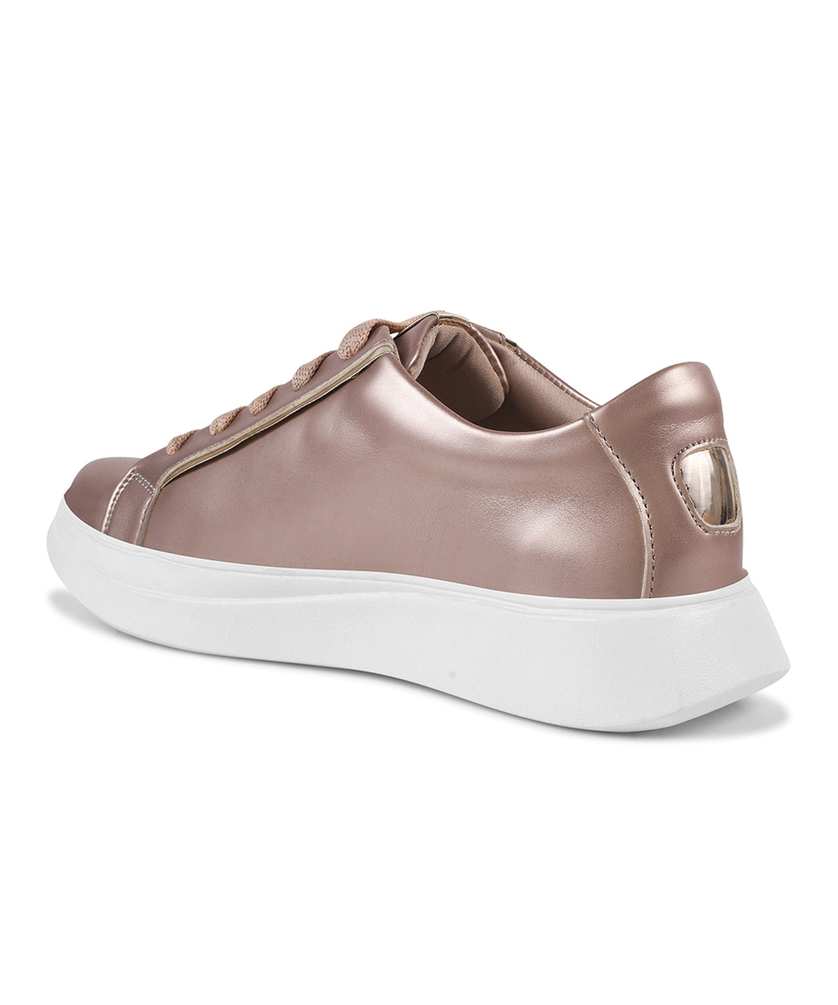JM Looks Metallic Sneakers for Women | Lace-Up Chunky Sole